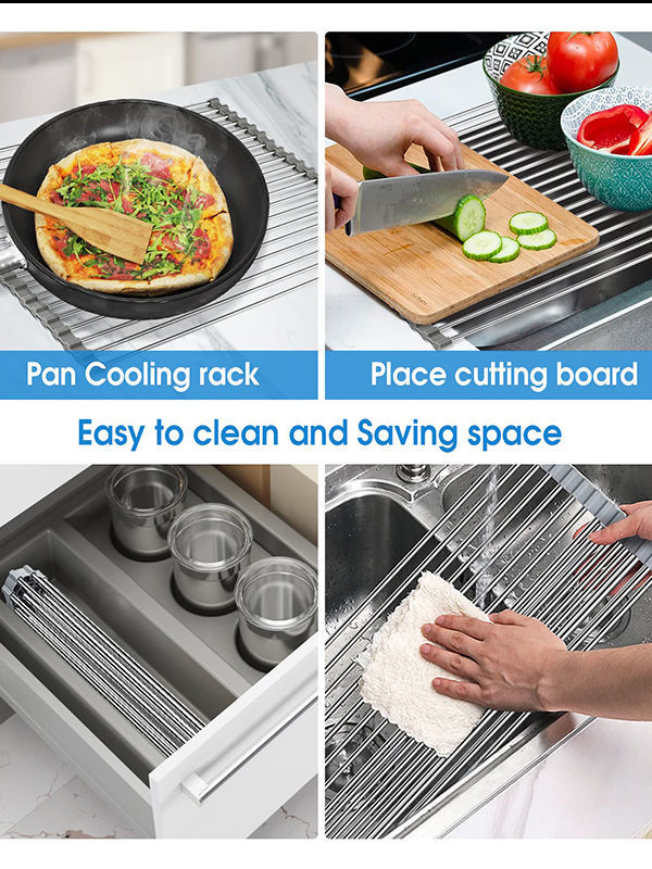 Buy Wholesale China Kitchen Roll Up Dish Drying Rack Escurridor De ...