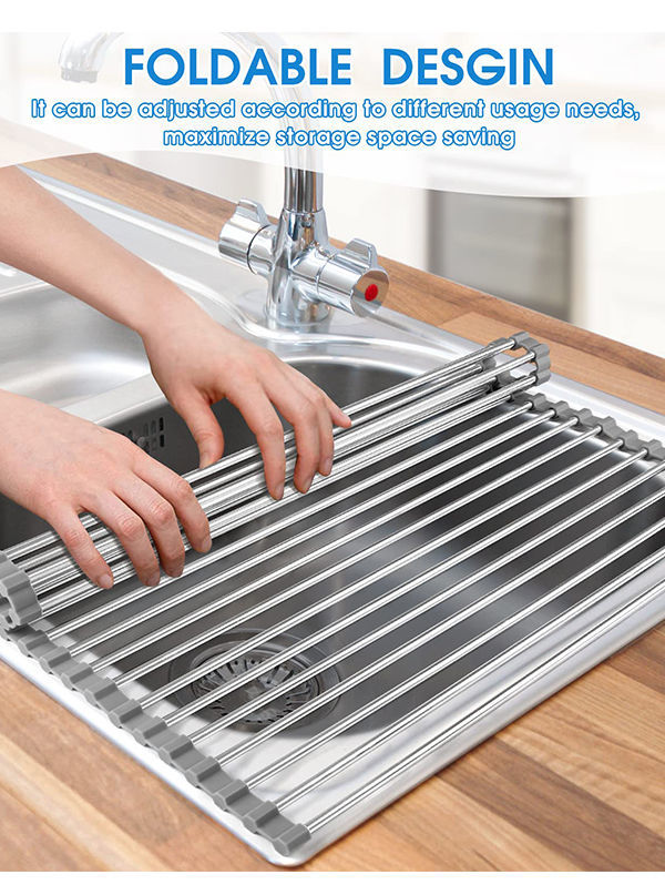 Buy Wholesale China Kitchen Roll Up Dish Drying Rack Escurridor De ...