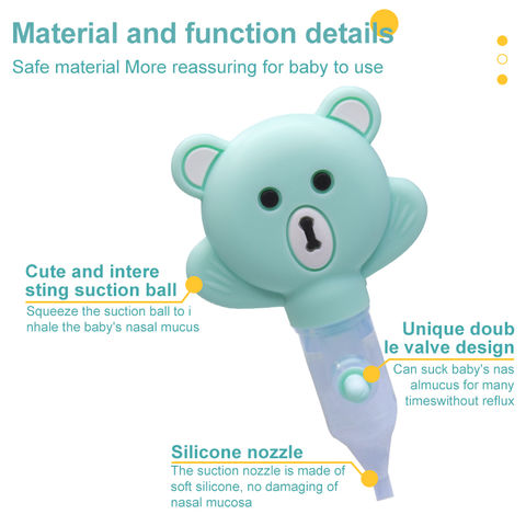 Aspirador nasal eléctrico para bebés - recién nacidos Baby Snot Cleaner,  congestión nasal Niños Limpiador de nariz Nasal Mucus Snot Dispositivo de