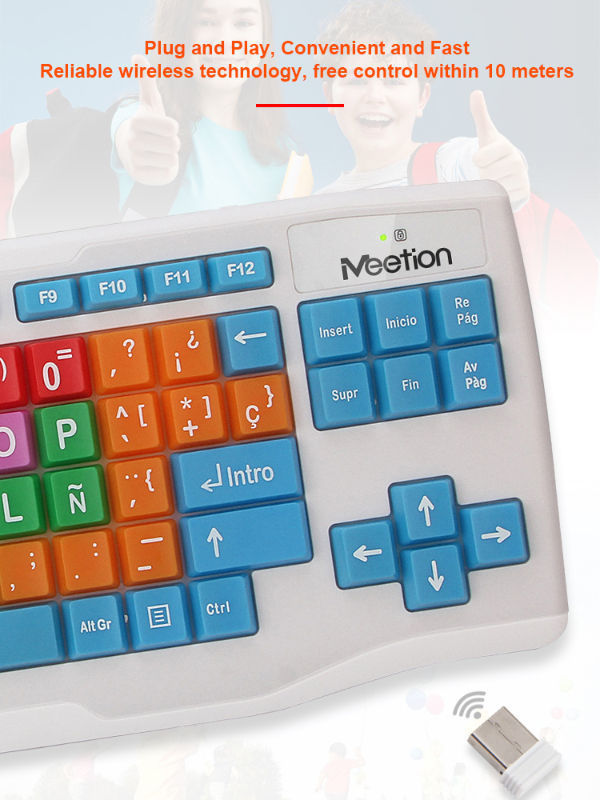 Buy Wholesale China Big Large Letter Key Russian Layout Kids Wireless ...