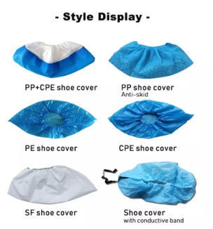 Shoe Covers CPE Plastic Film, Universal Size, Blue, 150 Pairs/Case, CT