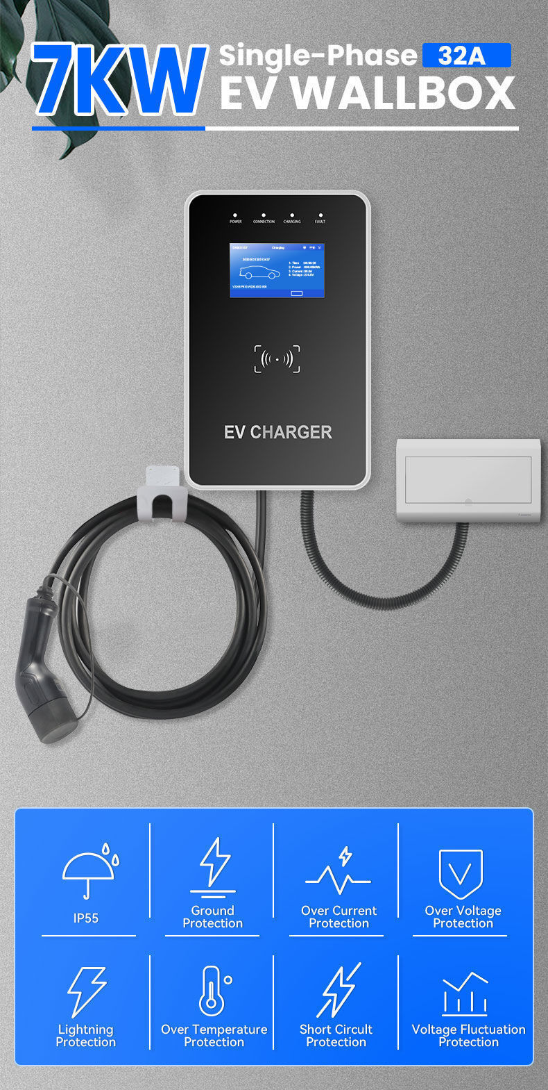 Buy Wholesale China 7kw Wallbox Ev Charger Type2 Ac Ev Charger 32a 250v ...
