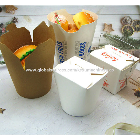 Boîte à emporter d'emballage alimentaire en papier kraft avec logo