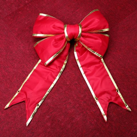 18 Red with Gold Trim STRUCTURAL 3D Nylon Christmas Bow