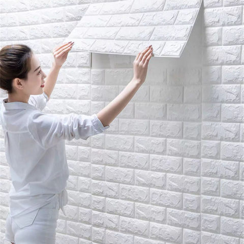 Papel pintado 3D autoadhesivo de espuma XPE, barato al por mayor, decoración para el hogar, sala de estar, adhesivo de pared, decoración interior, ladrillo impermeable