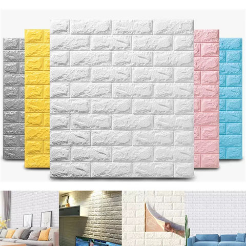 Papel pintado 3D autoadhesivo de espuma XPE, barato al por mayor, decoración para el hogar, sala de estar, adhesivo de pared, decoración interior, ladrillo impermeable