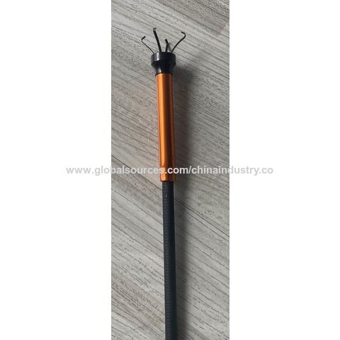 Greifwerkzeug, Müllgreifer, Abfallsammler, Einfaches Greifen, Magnetisch, Müll sammeln, Abfallaufnahme, Feder, Werkzeug, Edelstahl, 4 Krallen, LED