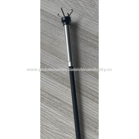 Greifwerkzeug, Müllgreifer, Abfallsammler, Einfaches Greifen, Magnetisch, Müll sammeln, Abfallaufnahme, Feder, Werkzeug, Edelstahl, 4 Krallen, LED