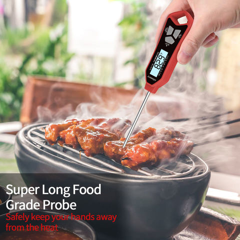 Fast Instant Read Meat Thermometer, Waterproof Digital Food Thermometer  with Backlight, Calibration, and Folding Probe, BBQ Thermometer - China Meat  Thermometer and Thermometer Fork price