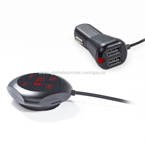 AP02 Bluetooth Sans Fil Bluetooth Mains Libres Kit De Voiture MP3 Lecteur  FM Transmetteur Dual USB Chargeur De Voiture - Couleur Argent
