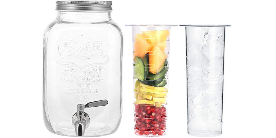 Buy Wholesale China 1.5 Gallon Glass Juice Water Beverage Dispensers With  Glass Seal Cover Two-piece Glass Mason Jars & Glass Water Dispensers Glass  Jars at USD 4.65