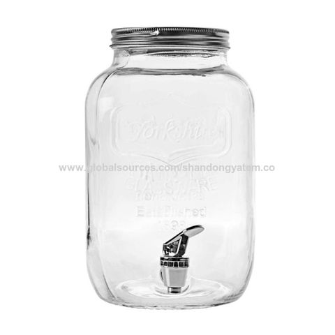 Buy Wholesale China 1 Gallon Glass Beverage Dispenser With Ice Cylinder -  100%leak Proof & Glass Dispenser at USD 4.46