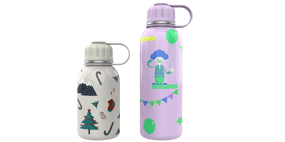 Lindas botellas de agua para la escuela, adolescentes, niñas, botella de  agua pequeña con aislamiento de acero inoxidable para niños, con cadena