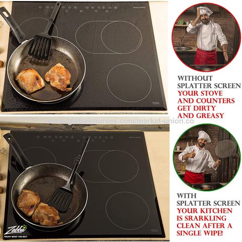 Pantallas de salpicaduras de cocina de acero inoxidable protector contra  salpicaduras de aceite resistente al calor para cocina cocina fritura