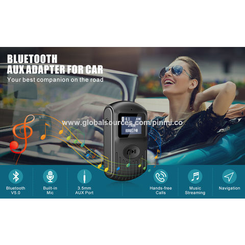 Transmisor receptor Bluetooth 5,0 pantalla LCD 3,5mm AUX Jack 2 en
