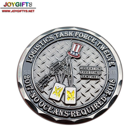 Diamond Edge Challenge Coin Rope Edge Coin Oblique Edge Coin