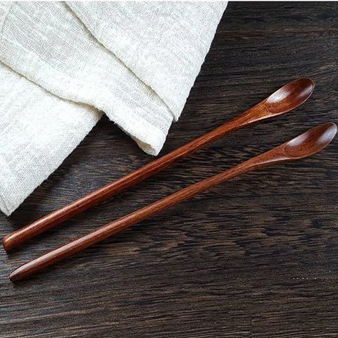 Wooden Coffee Spoons Long Handle Wooden Mixing Spoon Long Handle Handmade  Wood Stirring Spoon for Kitchen Stirring