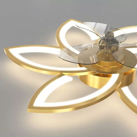 Ventilateur de plafond Argenté avec lumière led de 15W et sa