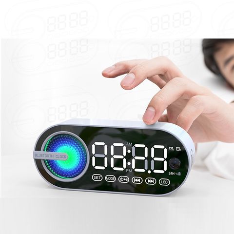 Radio réveil Haut-parleur Bluetooth Thermomètre audio FM de bureau