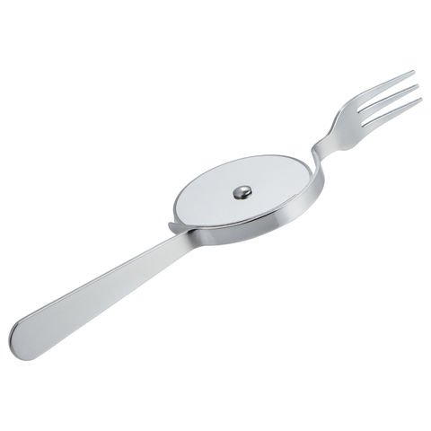 Couteau à pizza, coupe-pizza, fourchette et couteau, couteau à roulette multifonctionnel, acier inoxydable, certification LFGB FDA
