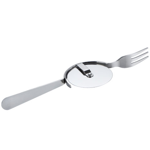 Couteau à pizza, coupe-pizza, fourchette et couteau, couteau à roulette multifonctionnel, acier inoxydable, certification LFGB FDA