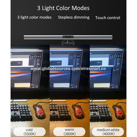 Buy Wholesale China Eiresmart Screen Monitor Light With 1080p Webcam Led Light  Bar Space Saving Home Office Lamp Eyecare & Webcam