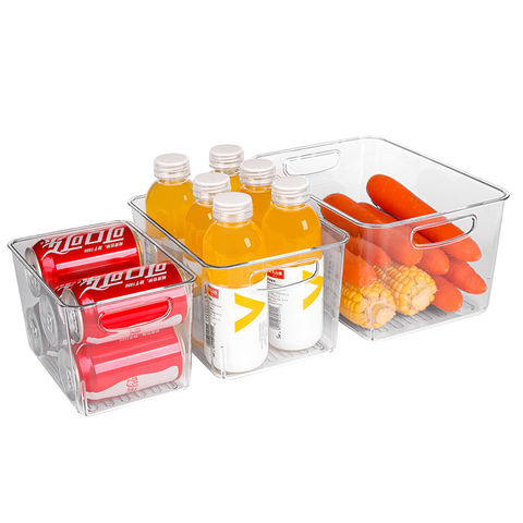 1 unidade, caixas organizadoras de geladeira, caixas organizadoras de  despensa de plástico transparente, organização para lanches de frutas,  despensa