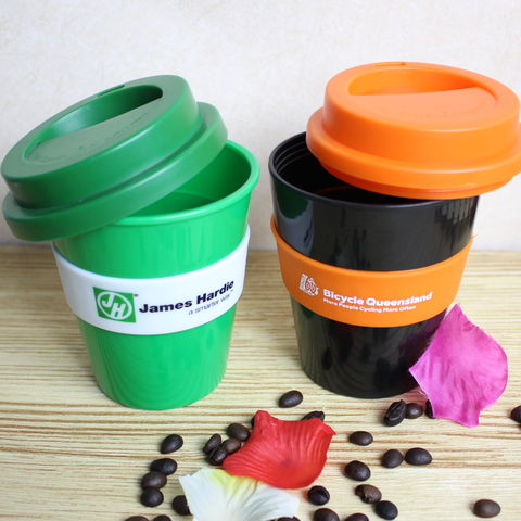 400ml Eco Coffee Mug Takeaway Reusable Cup Travel Tumbler with silicone lid