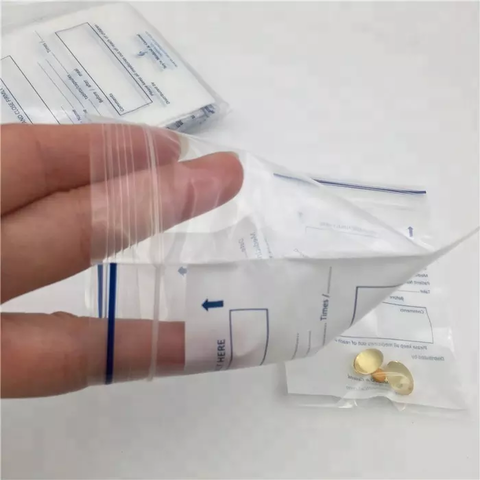 Small Plastic Printed Prescription Ziplock Dispensing Custom Pill