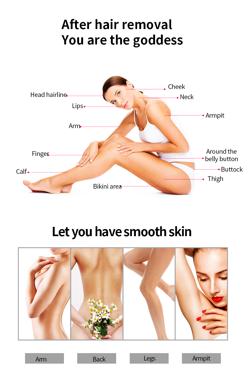 IPL Hair Removal Permanent Laser Hair Removal 999900 Flashes For