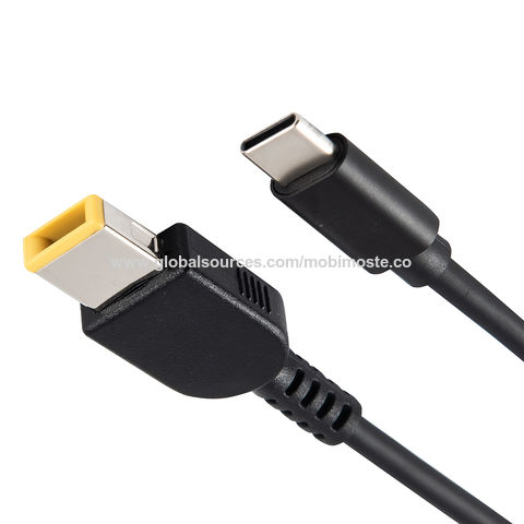 65W USB C to DC Charging Cable Rectangle DC Jack 11.0 x 4.5mm for Lenovo  Laptops