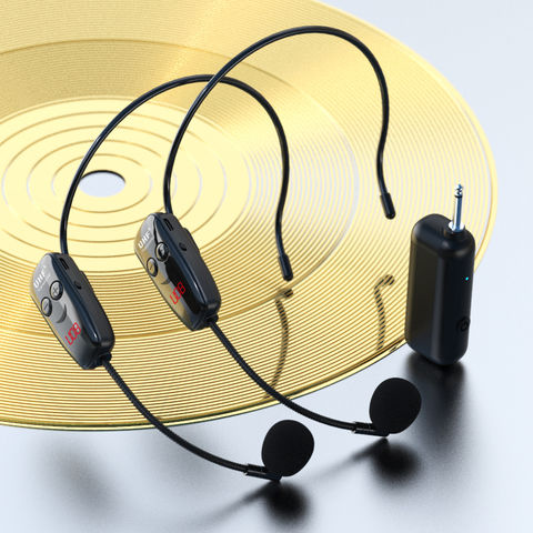 Achetez Casque de Microphone Sans Fil T-1 30m Système de Micro Sans Fil UHF  Pour Les Haut-parleurs de L'amplificateur Vocal de Chine