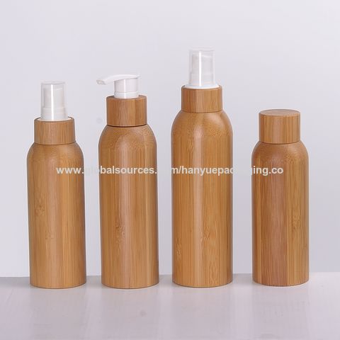 Source 100ml 120ml 150ml 200ml Plastic PET round travel empty perfume  skincare custom logo spray pump lotion golden bottles on m.
