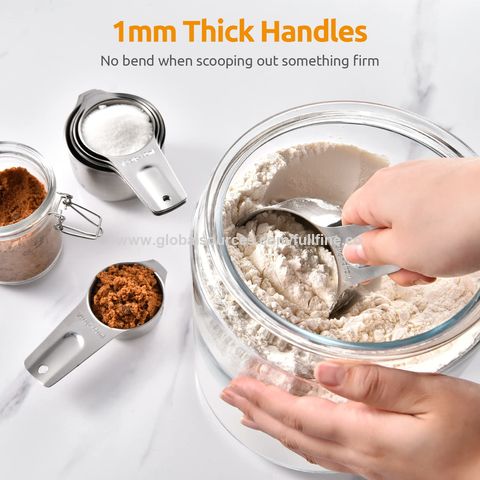 U-Taste 18/8 Stainless Steel Magnetic Measuring Cups and Spoons