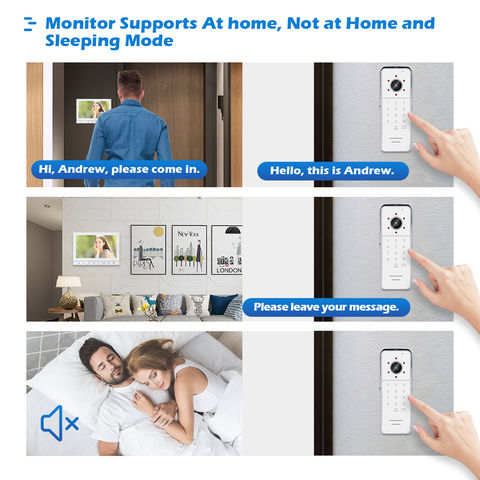 Vídeo de dos vías Interfonos de alarma de seguridad para el hogar - China  Video Portero, Timbre de vídeo IP