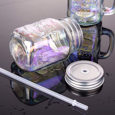 Buy Wholesale China 16oz Glass Mason Mug Glass Juice Bottle With