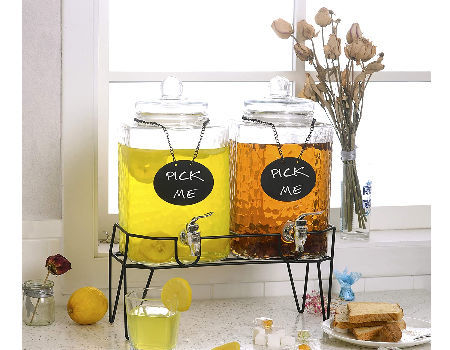 Buy Wholesale China 2.25 Gallon Glass Water Dispensers With Glass Lid And  Metal Stand Glass Juice Jars For Drinking & Glass Bottles Glass Jars at USD  3.45
