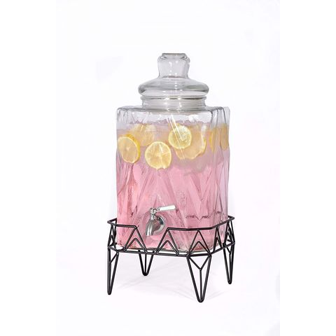 Clear Transparent Glass Lid Large Classic Hammered 3 Gallon Beverage  Dispenser Metal Stand - China 3 Gallon Beverage Dispenser and 3 Gallon Beverage  Dispenser Mason Jars price