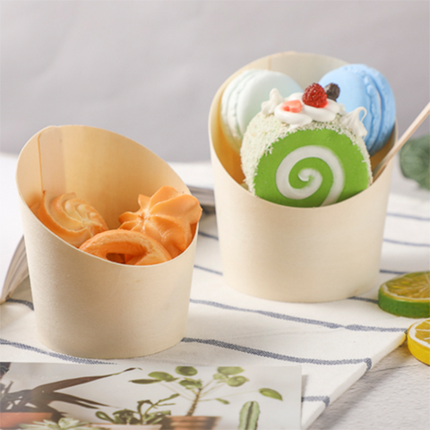 Chinese Style Bamboo Cups Dessert Cup Handmade Novelty Creative