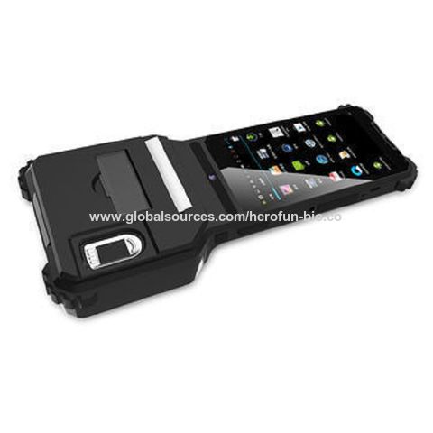 Robustes 5-Zoll 3G/4G WLAN Android Fingerabdruck Tablet PC mit Thermodrucker für Strafverfolgungsbehörden
