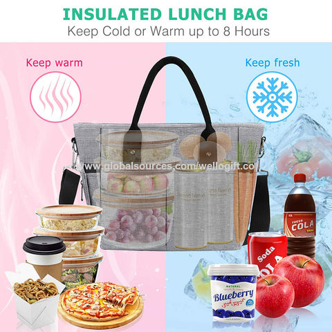 Womens Lunch Bag With Water Bottle Holder 