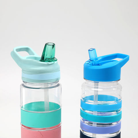 480ml Kids School Water Bottle With Funny Straw Toddler Leak Proof Drinking  Water Bottle Bpa-free Spout Lid For Boys Girls