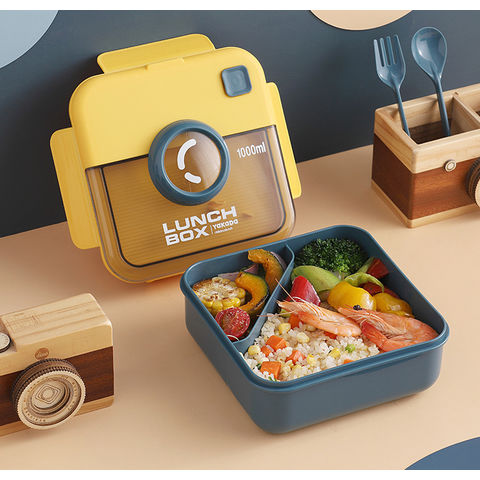Lunch Box Food Container Bento Box with Utensils, Size: 3 Compartments