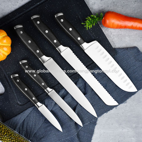 Wholesale 13 Piece Master Chef Cutlery Set W/ Wooden Block SILVER