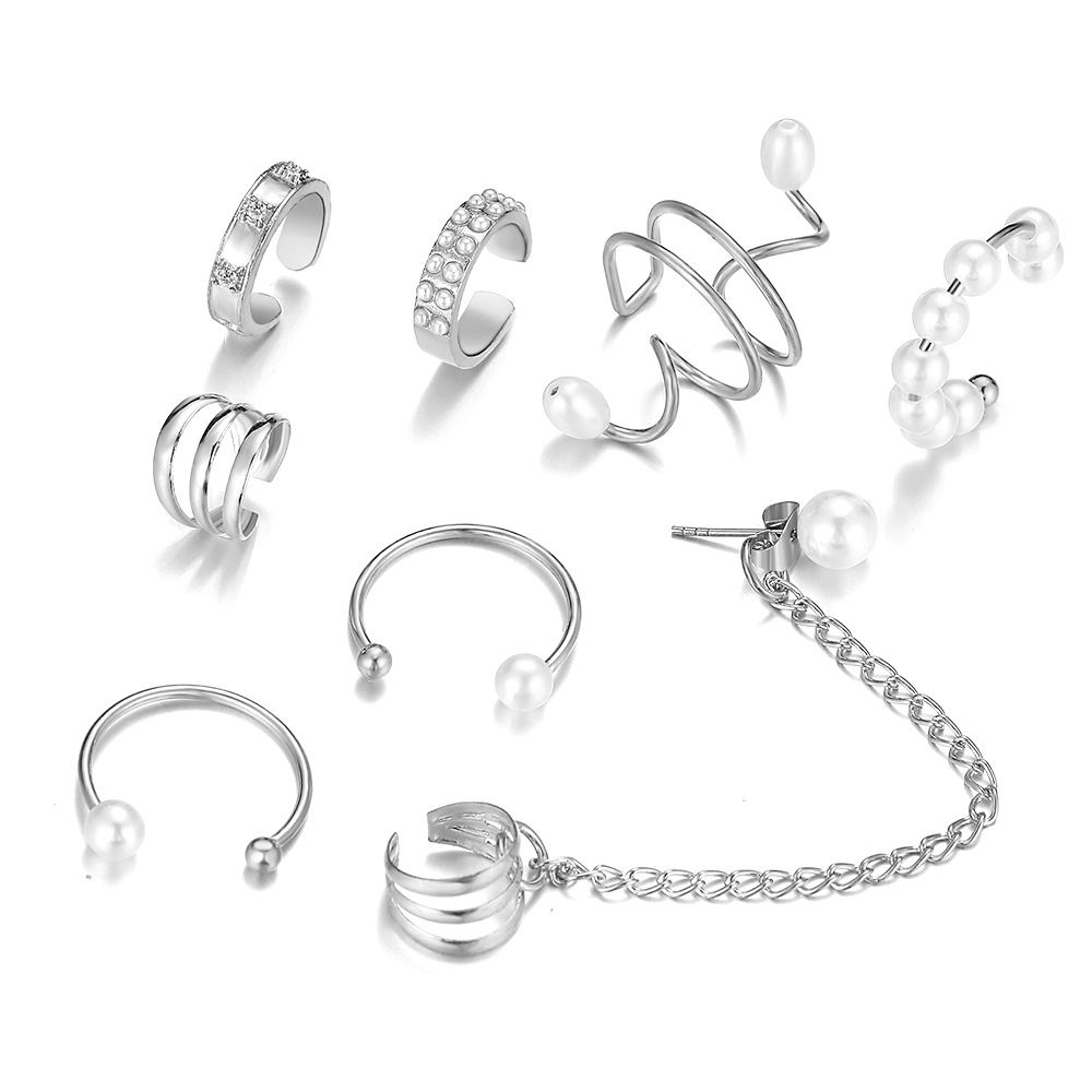 Boucles D'oreilles Cartilage Femme - 3 Paires En Argent Sterling S925 Hypoallergénique - Pour Empilage Moderne - Cadeau Tendance - 8