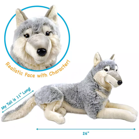 Buy Standard Quality China Wholesale Custom Realistic Giant Toy Wolf Plush Toys Stuffed Wild Animal For Kids Gift 3.99 Direct from Factory at Xinda Industrial Commercial Co. Ltd Globalsources