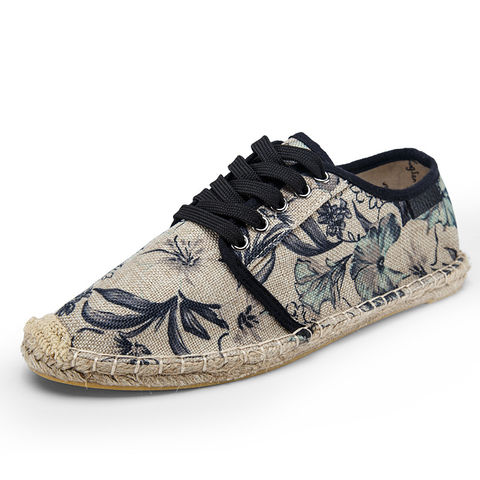 Women's Breathable Lace Up Platform Sneakers With Thick Hemp Rope