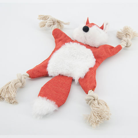 Brinquedos de pelúcia personalizados de fábrica para animais de estimação com papel farfalhante e som