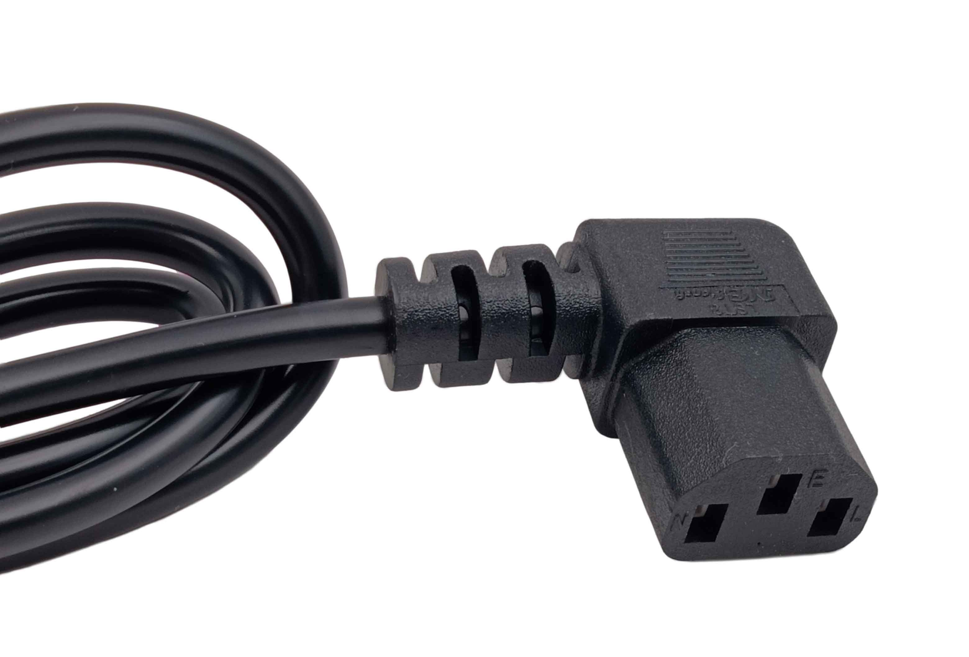 2 Pin Right Angle AC power Plug adapter to Female Connector IEC