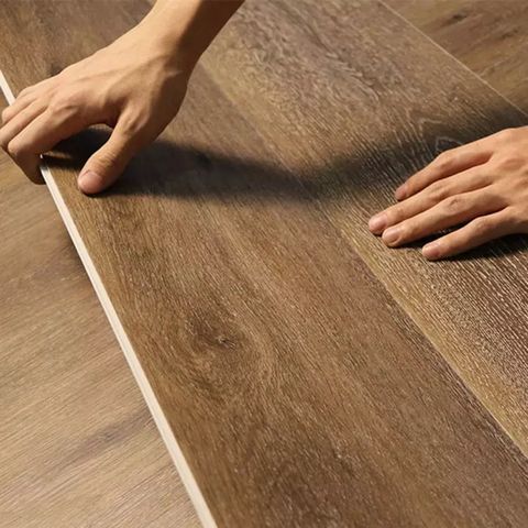 Source Waterproof Wood Design Deep Embossed PVC Glue Down Tiles